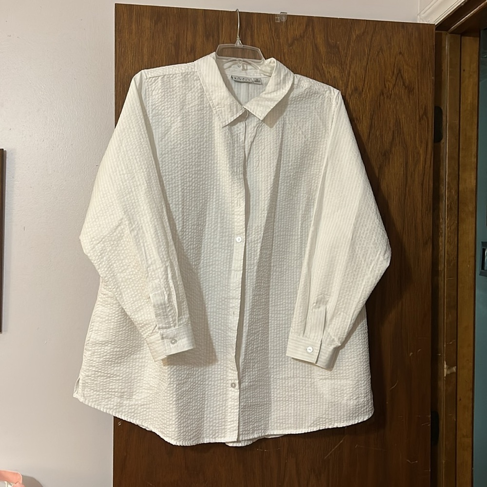 Joan Rivers Seersucker Jacket/blouse